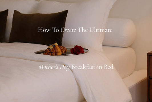 breakfast in bed with a White Ultra bed frame