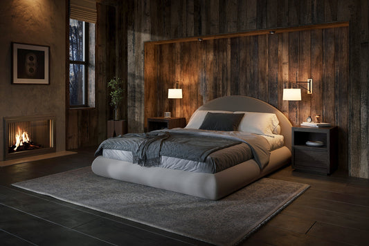 A SoftFrame bed frame ready for a staycation.