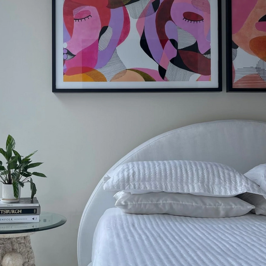 The Luna headboard from SoftFrame Designs