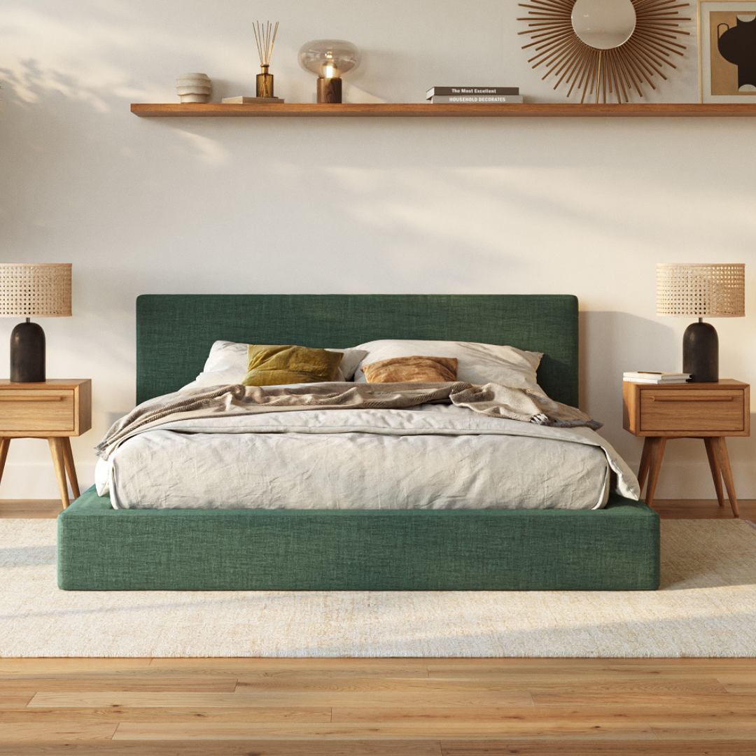 Ultra Set: Bed Frame + Headboard L SoftFrame Designs