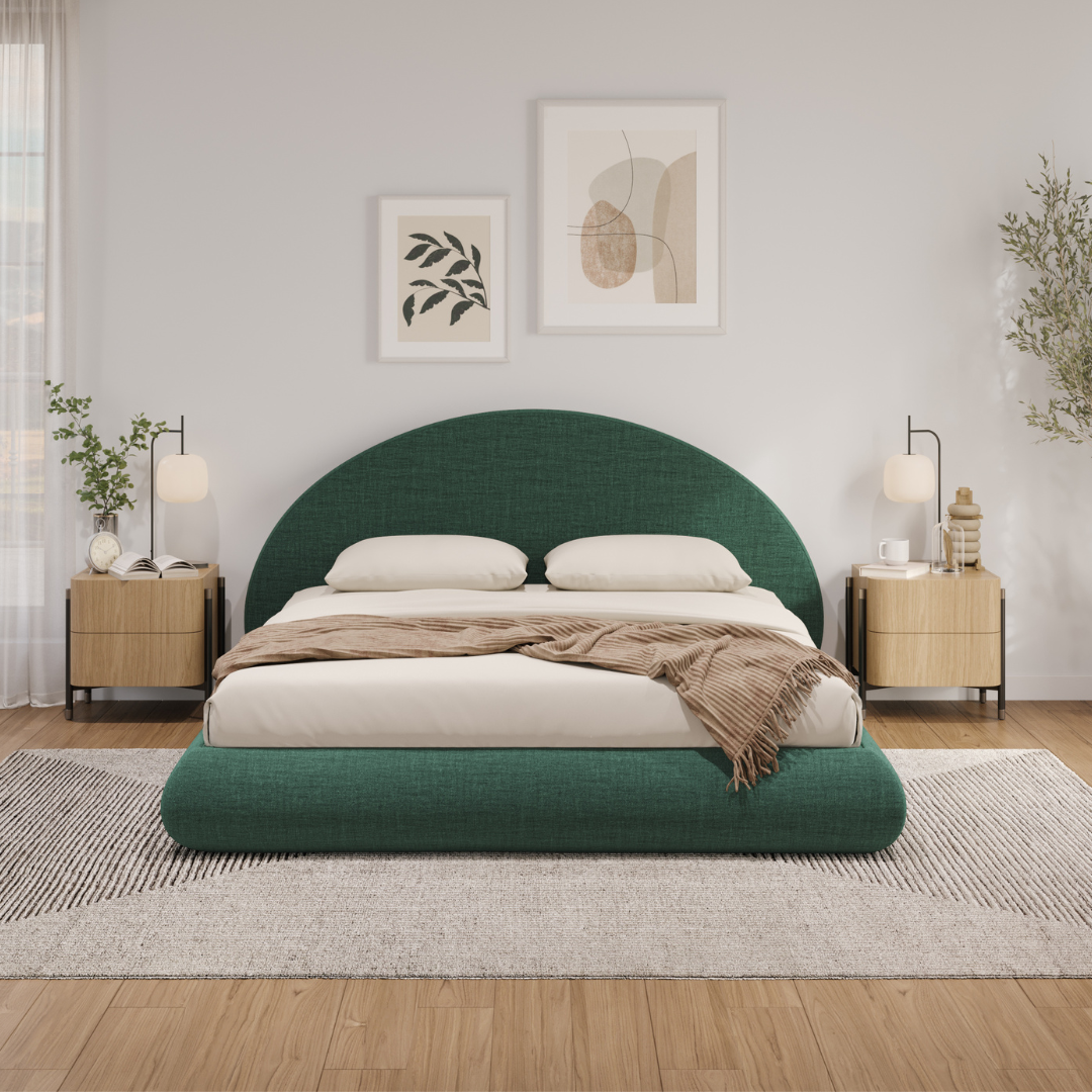 Luna Bed Set: Bed Frame + Headboard
