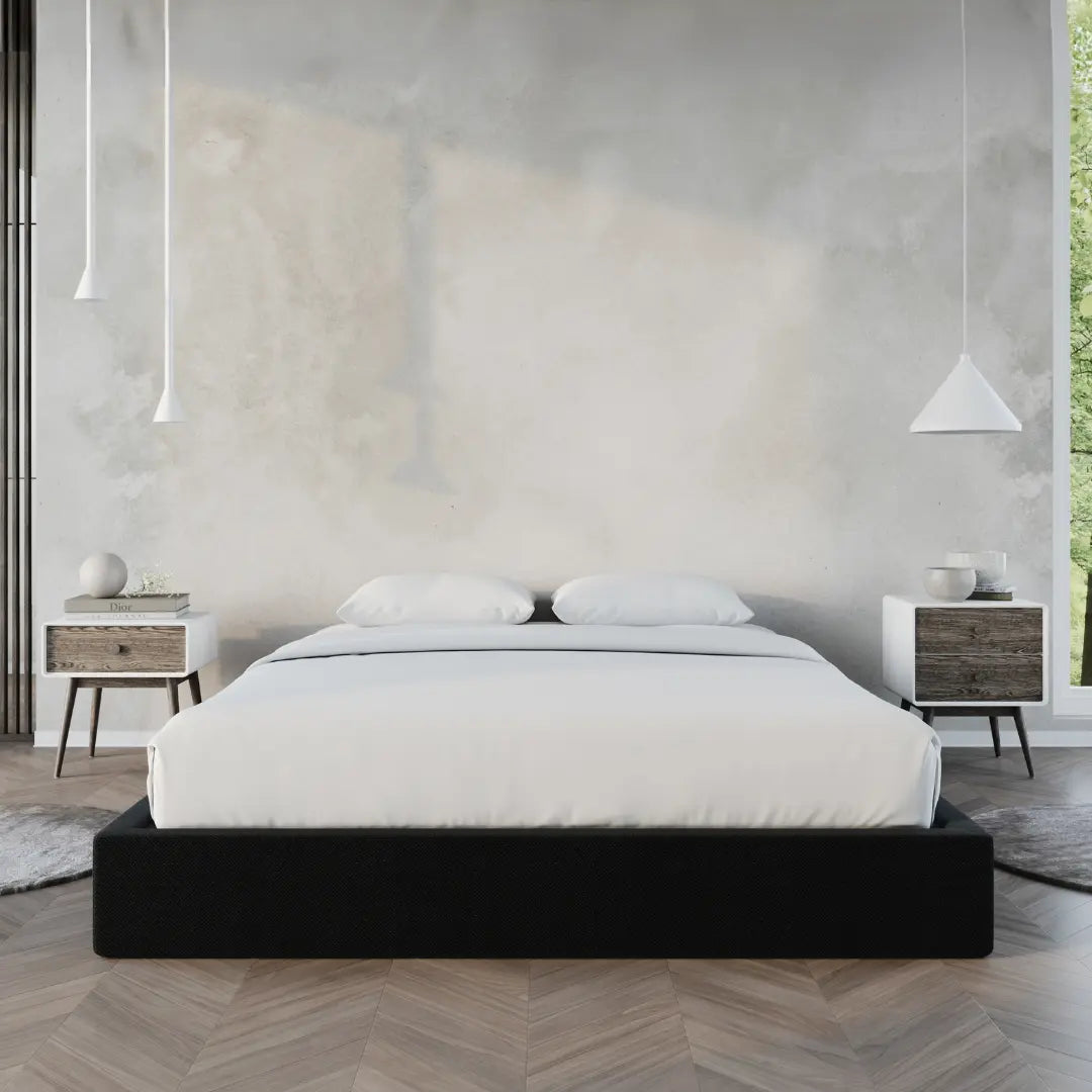 Classic bed frame | Onyx bed | SoftFrame Designs | Front view | Cloud bed | All cushioned bed frames |