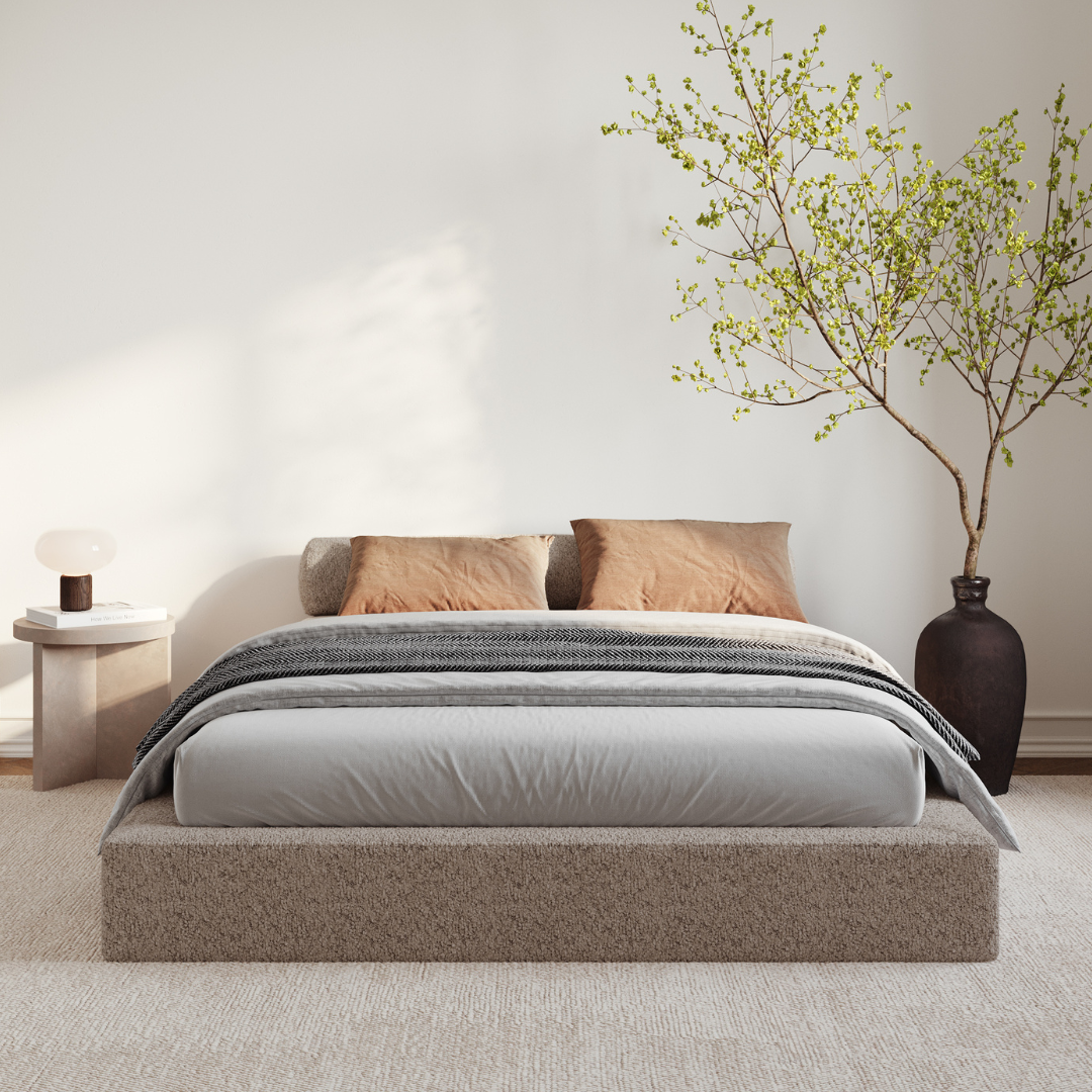 All cushioned bed frame| Front view angle| SoftFrame designs| Cloud bed| Ultra bed frame|