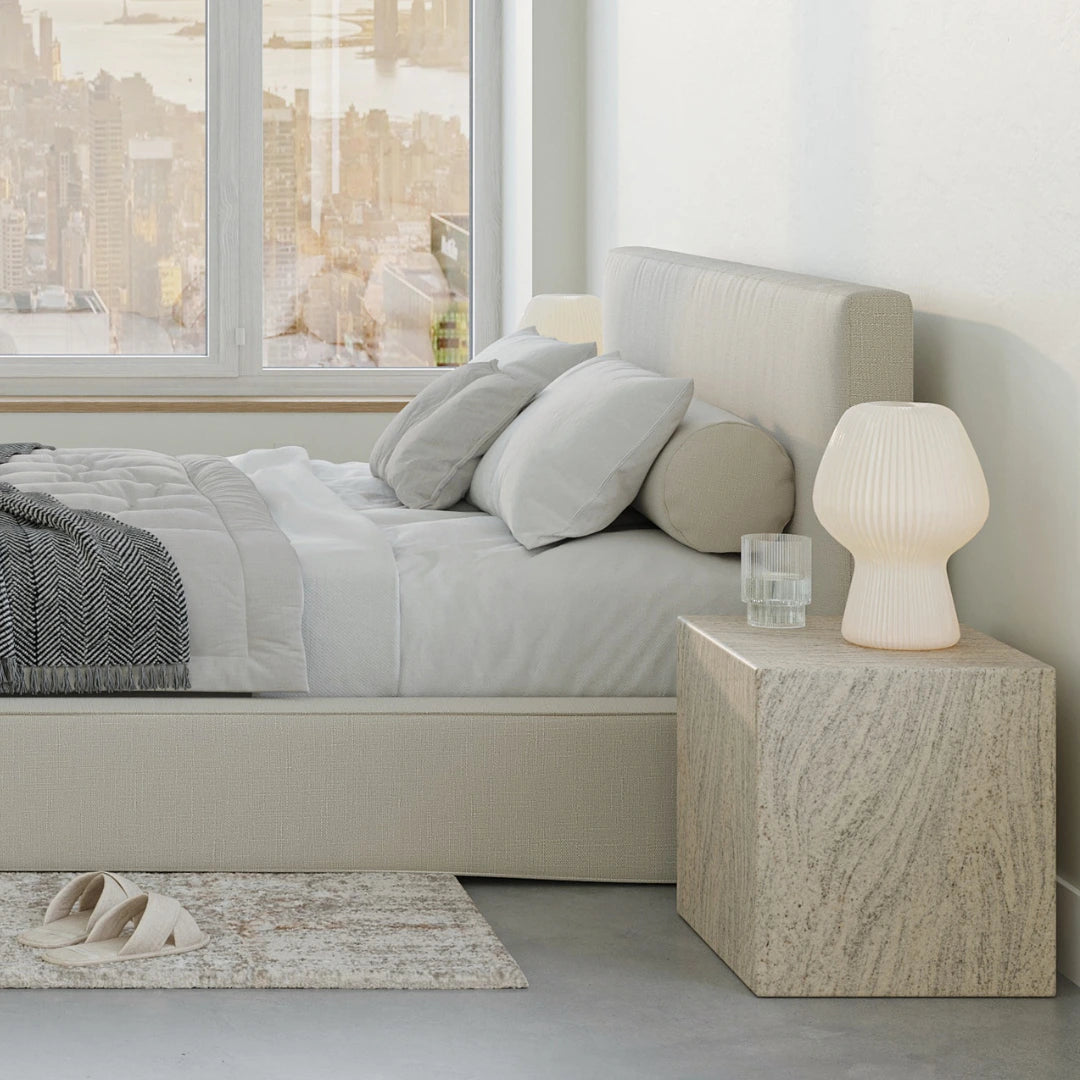 Cloud bed| All cushioned headboard| Beige headboard| Ultra headboard| Dune| SoftFrame Designs|
