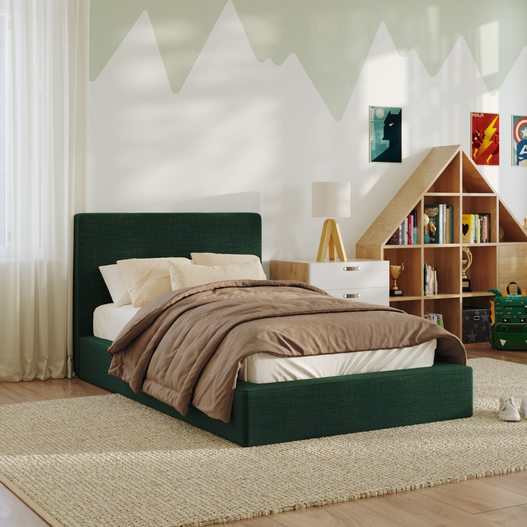 Kids Ultra Bed Set: Bed Frame and Headboard Set | Forest