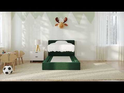 Kids Ultra Bed Frame and Headboard Set | Fabric Cotton Candy