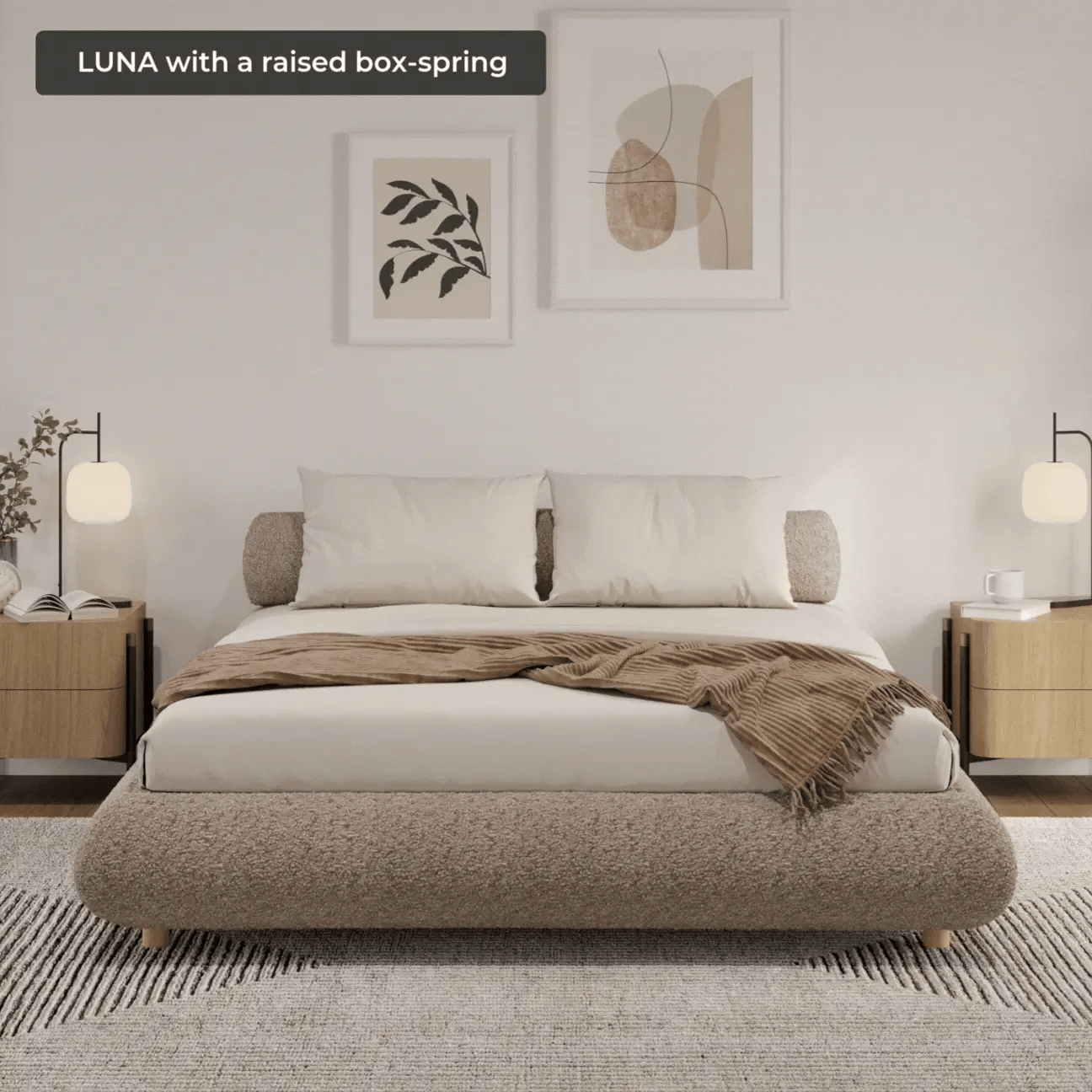 Luna Bed Frame l Teddy Tan SoftFrame Designs®