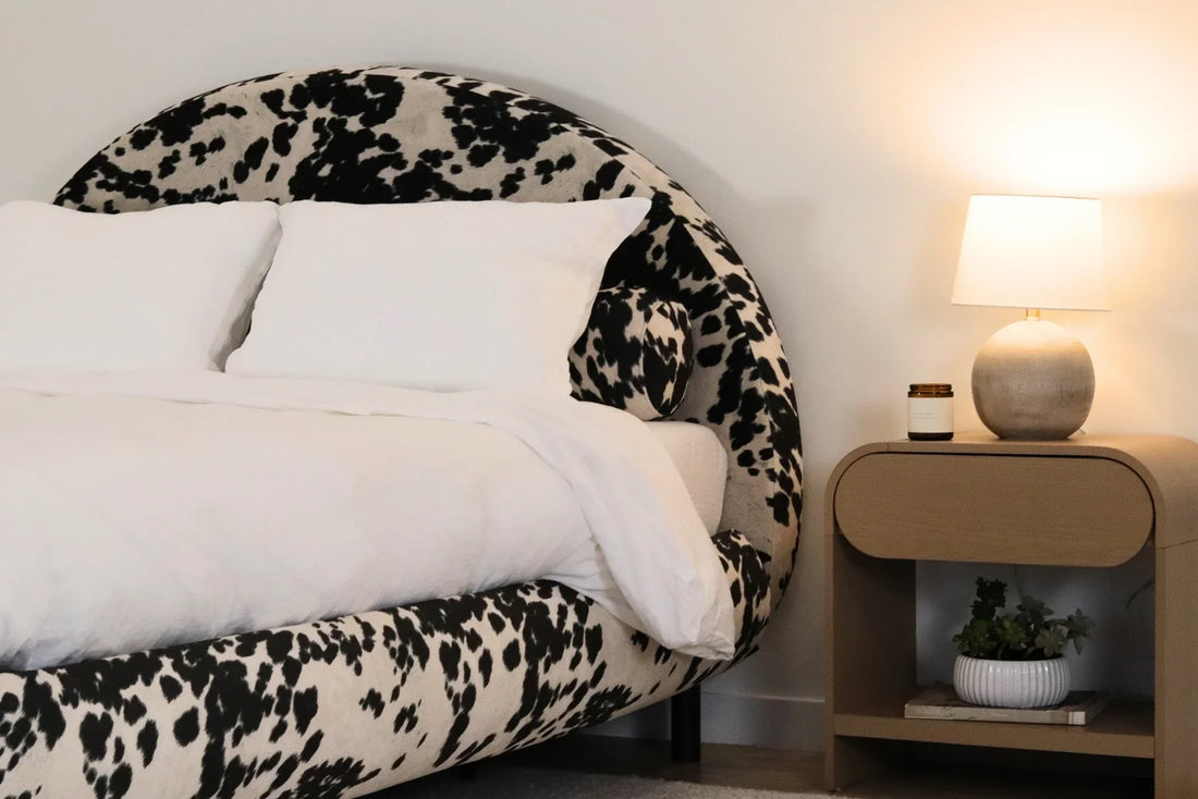 tall footbed bed frame with deep side panels and box spring height comparison