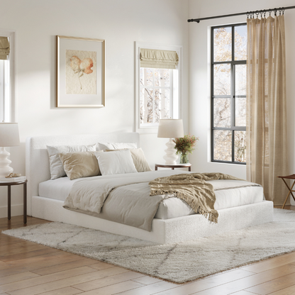 Classic Bed Set: Bed Frame + Headboard | Boucle