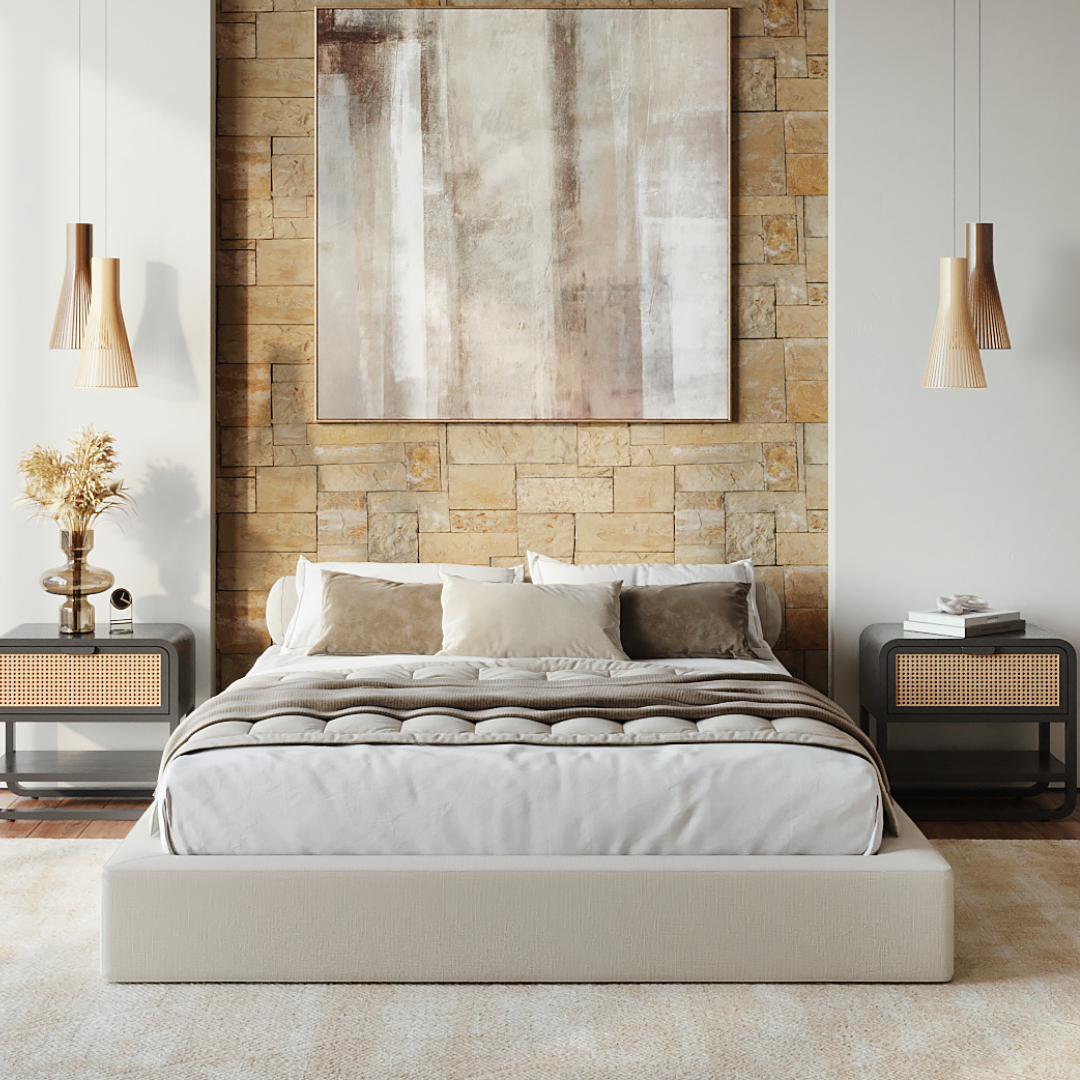 Ultra Bed Frame l Dune Beige, Cushioned | SoftFrame®