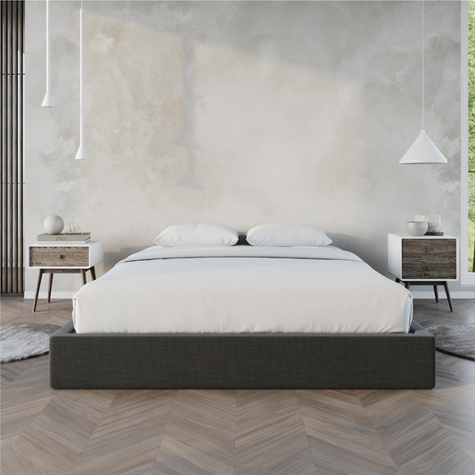 Classic Bed Frame | Fabric Charcoal