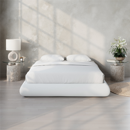 Luna Bed Frame | Fabric White