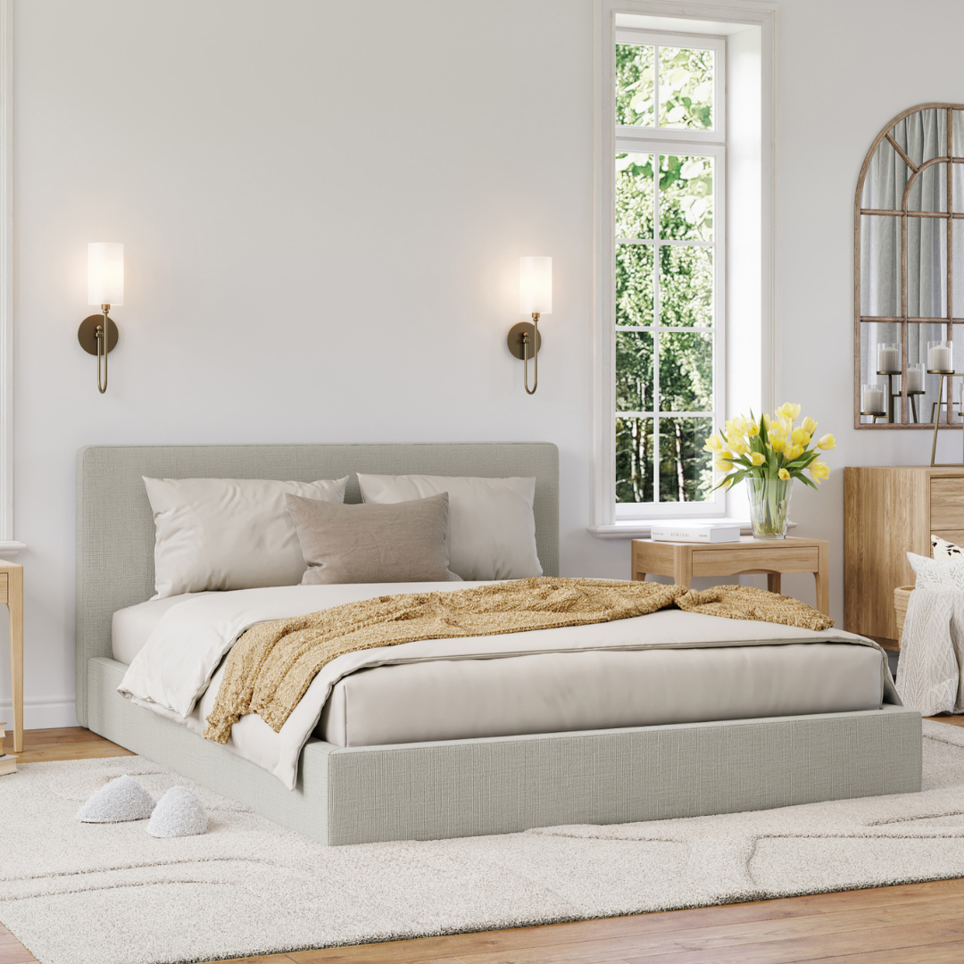 Classic Set: Bed Frame + Headboard | Moon