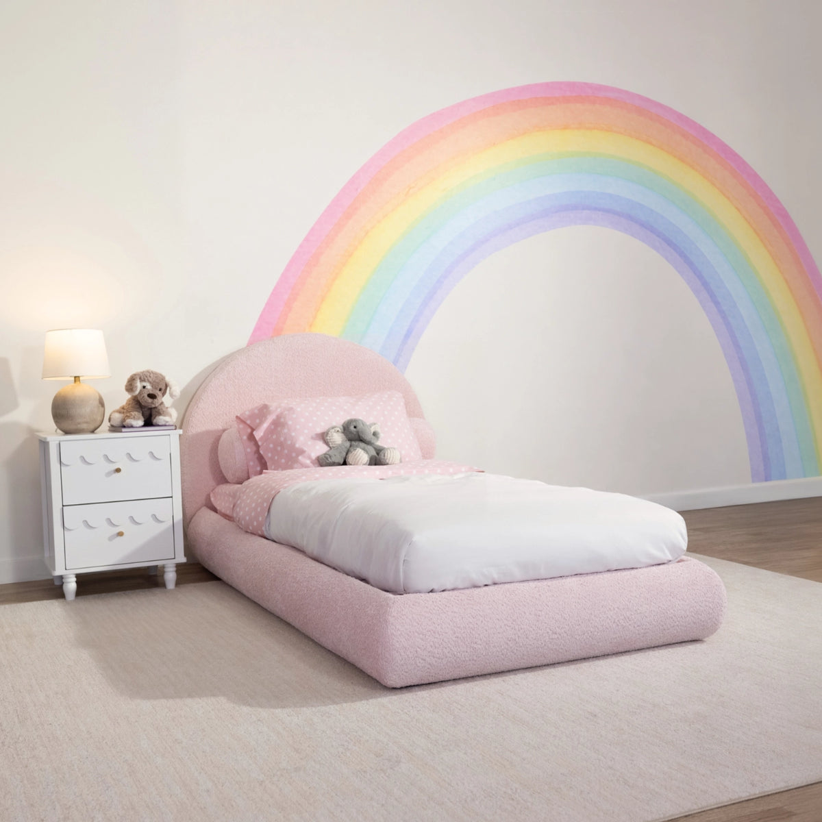 Kids Luna Bed Set: Bed Frame + Headboard Set | Cotton Candy
