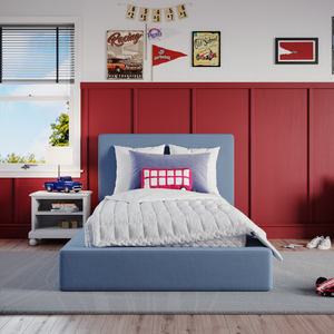 Kids Ultra Bed Set: Bed Frame and Headboard Set | Sky