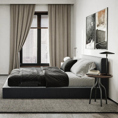 Ultra Bed Set: Bed Frame and Headboard | Charcoal