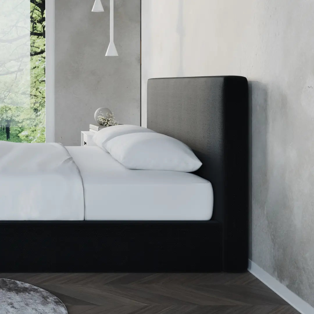 Classic Headboard | Onyx Headboard | SoftFrame Designs | side view | Cloud bed | All cushioned Headboard | 