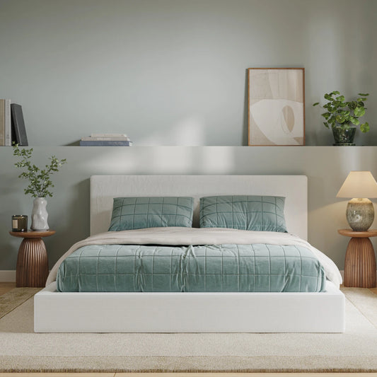 Classic set white | White | front view | all cushion headboard | SoftFrame Designs |