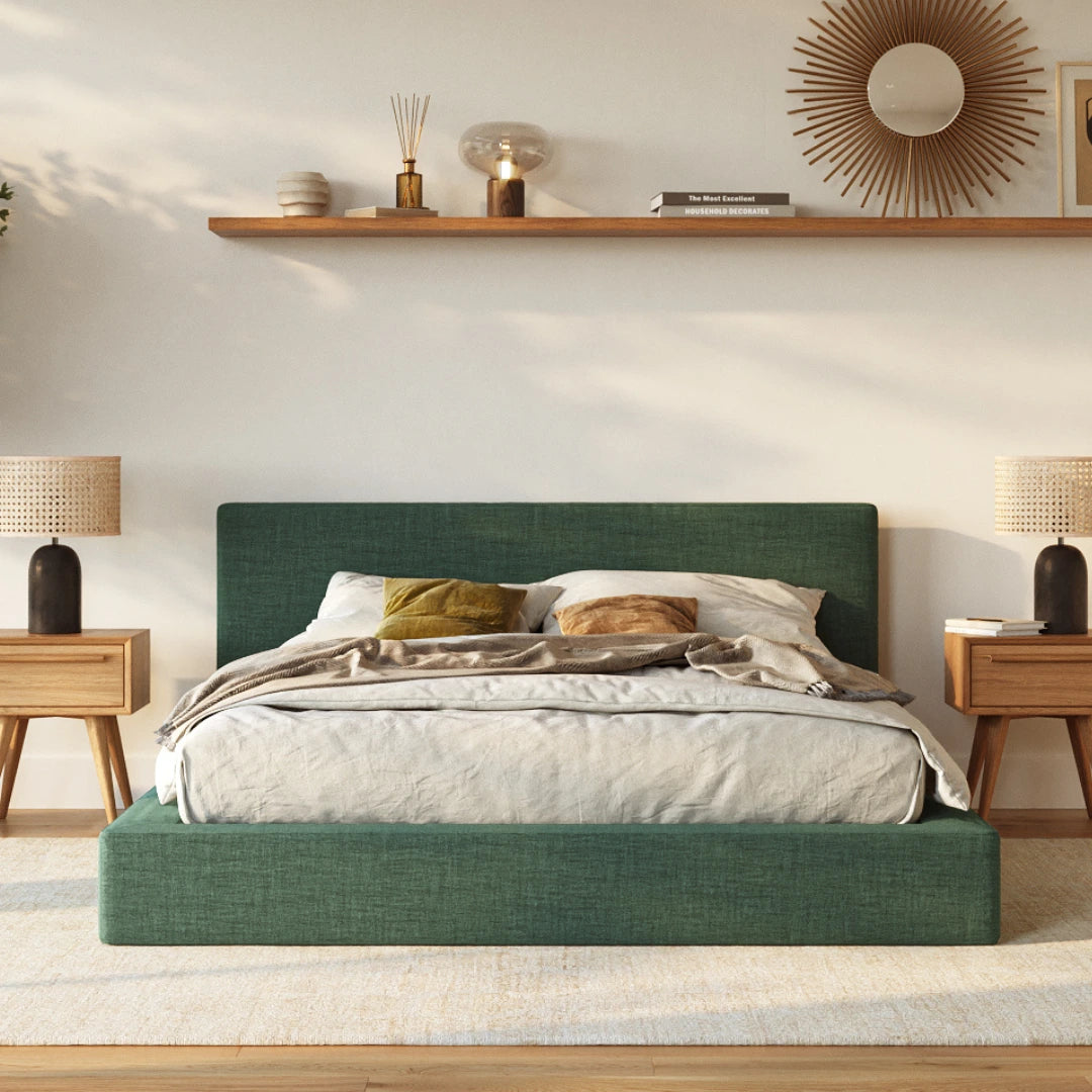 Ultra Bed Set: Bed Frame and Headboard | Forest