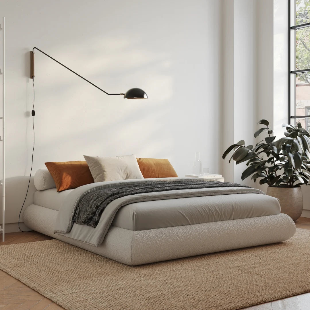 Textured Bed Frame Luna Bed Frame l Boucle Texture | SoftFrame Designs®