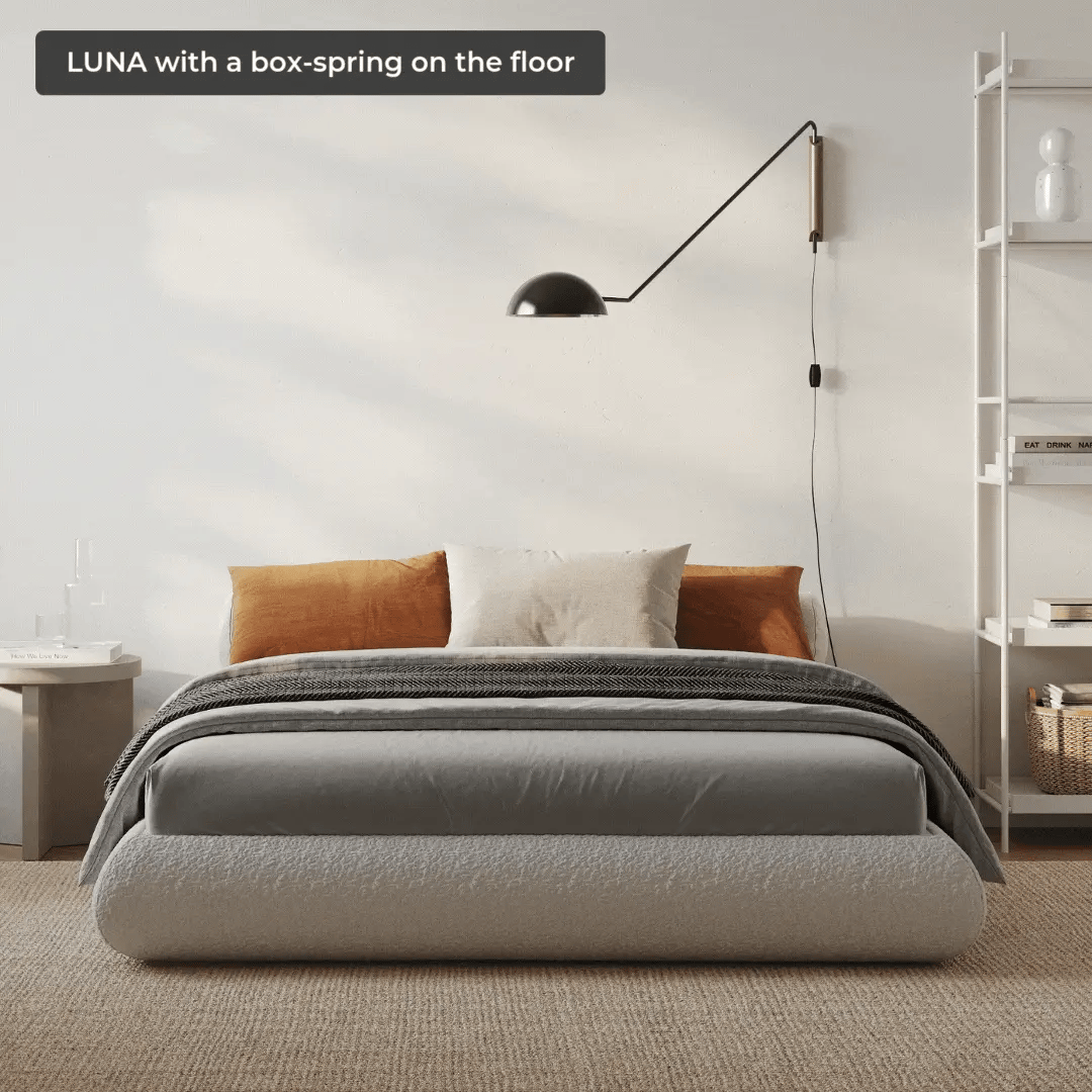 Textured Bed Frame Luna Bed Frame l Boucle Texture | SoftFrame Designs®