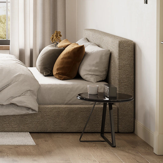 Cloud bed| All cushioned headboard| Brown headboard| Ultra headboard| Teddy| SoftFrame Designs|