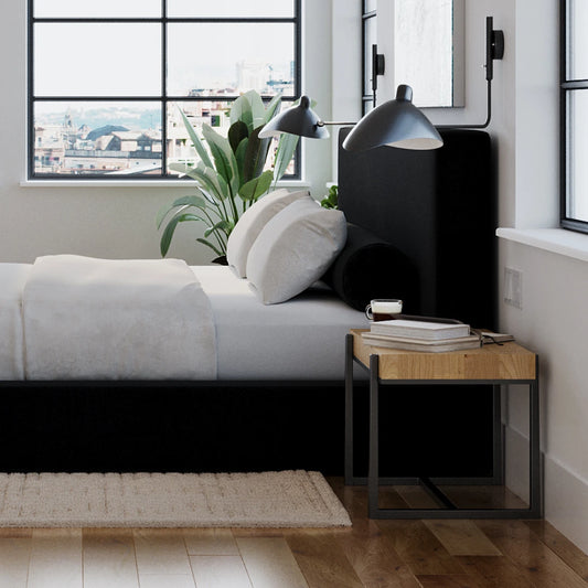 Cloud bed| All cushioned headboard| Black headboard| Ultra headboard| Black| SoftFrame Designs|