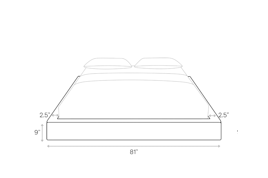Classic Frame King line art dimensions | SoftFrame Designs