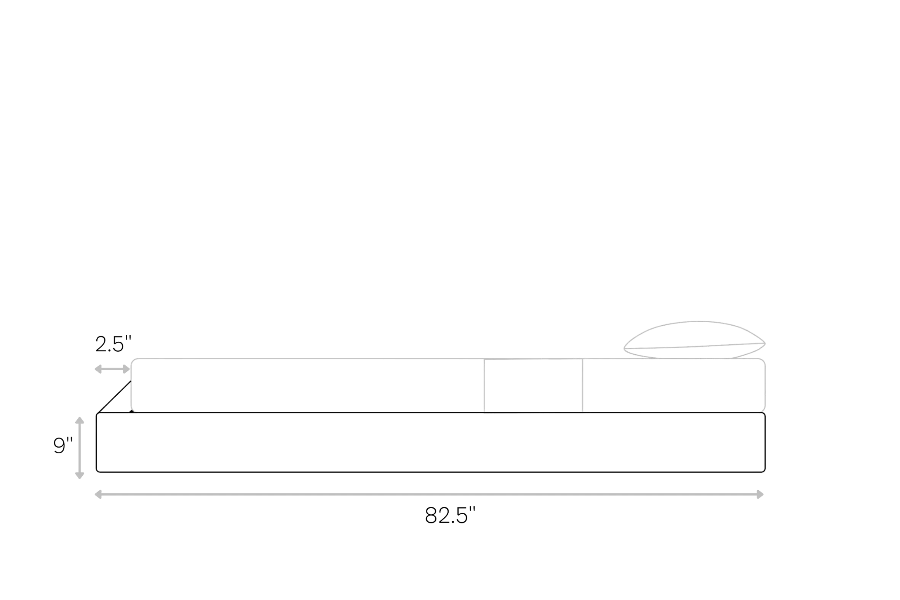 Classic Frame King line art dimensions | SoftFrame Designs