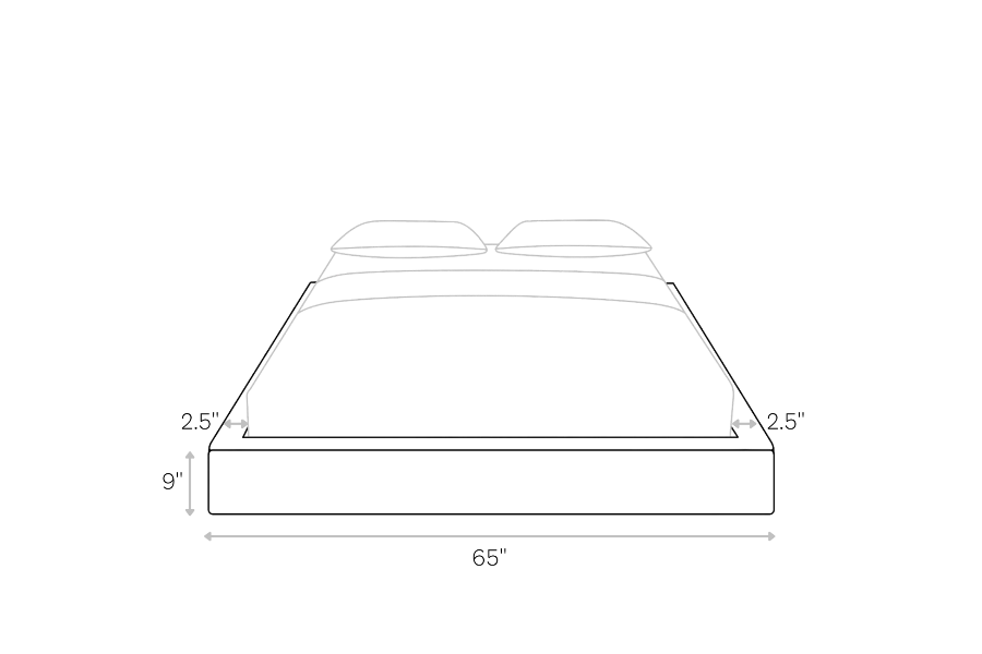 Classic Frame Queen line art dimensions | SoftFrame Designs
