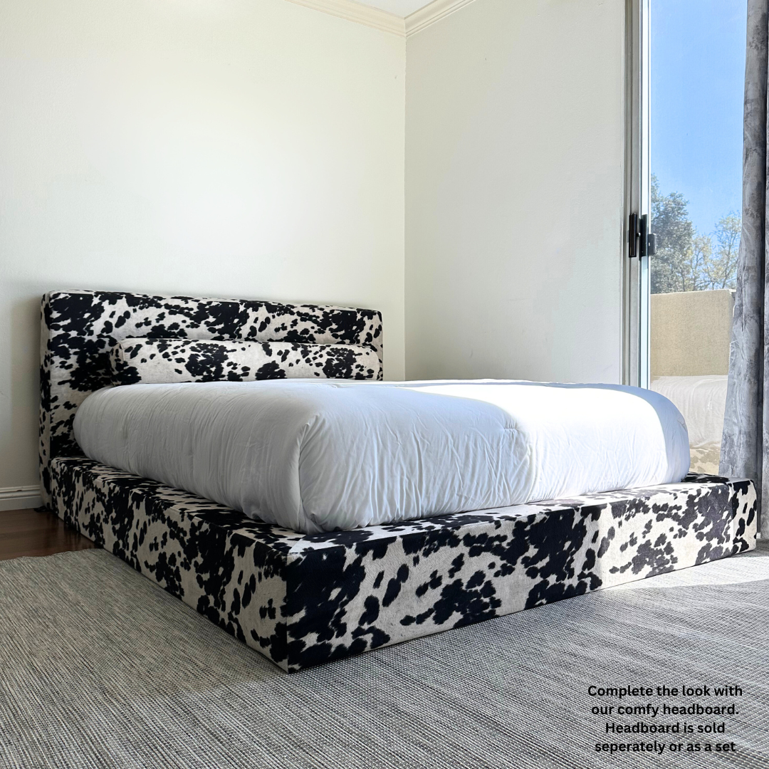 Ultra Bed Frame | Vegan Cowhide