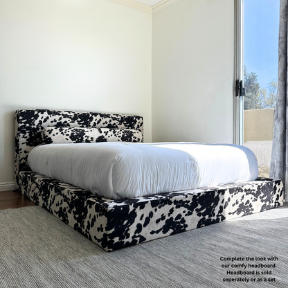 Ultra Bed Frame | Vegan Cowhide