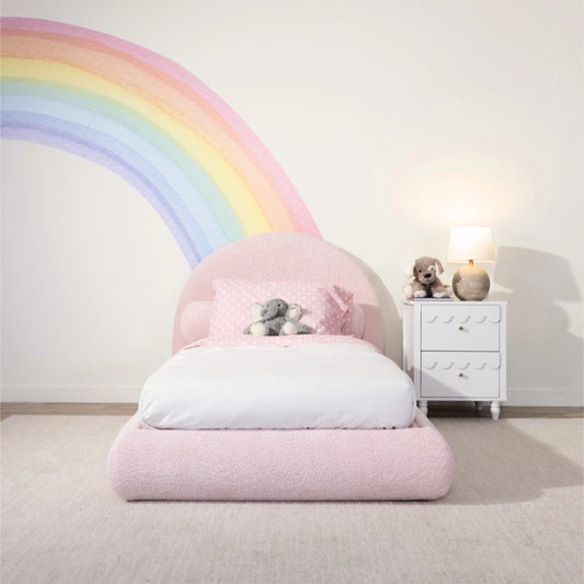 Kids Luna Bed Set: Bed Frame + Headboard Set | Cotton Candy