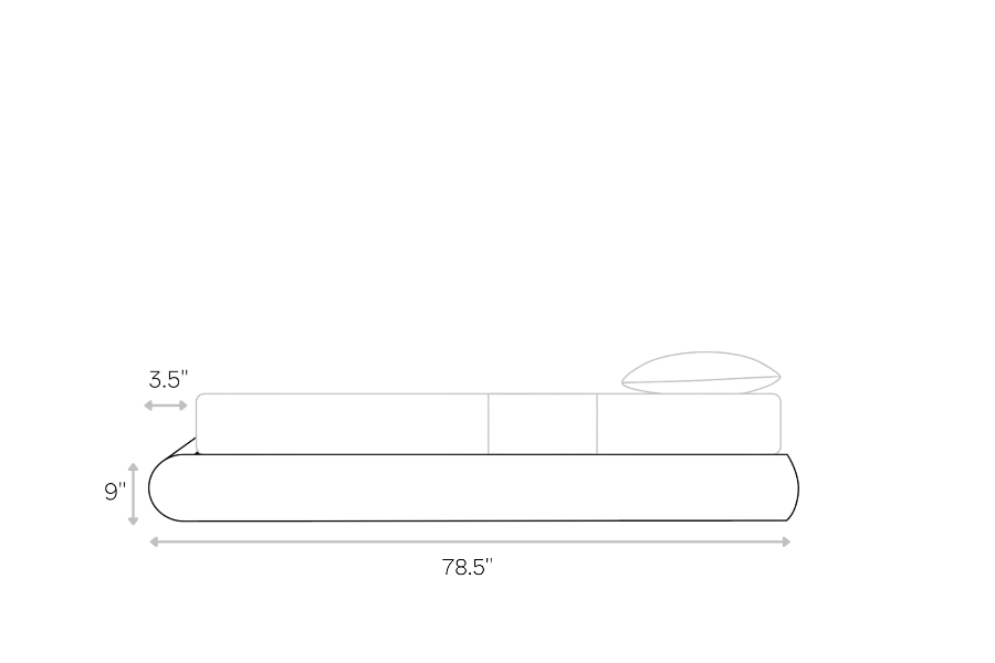 Luna Frame Full line art dimensions | SoftFrame Designs