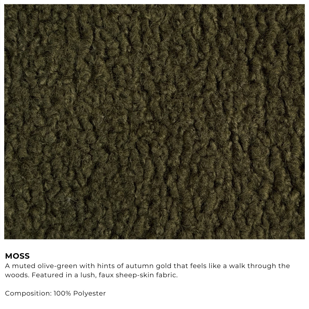 Moss green fabric swatch with texture details | Moss Swatch | SoftFrame Designs