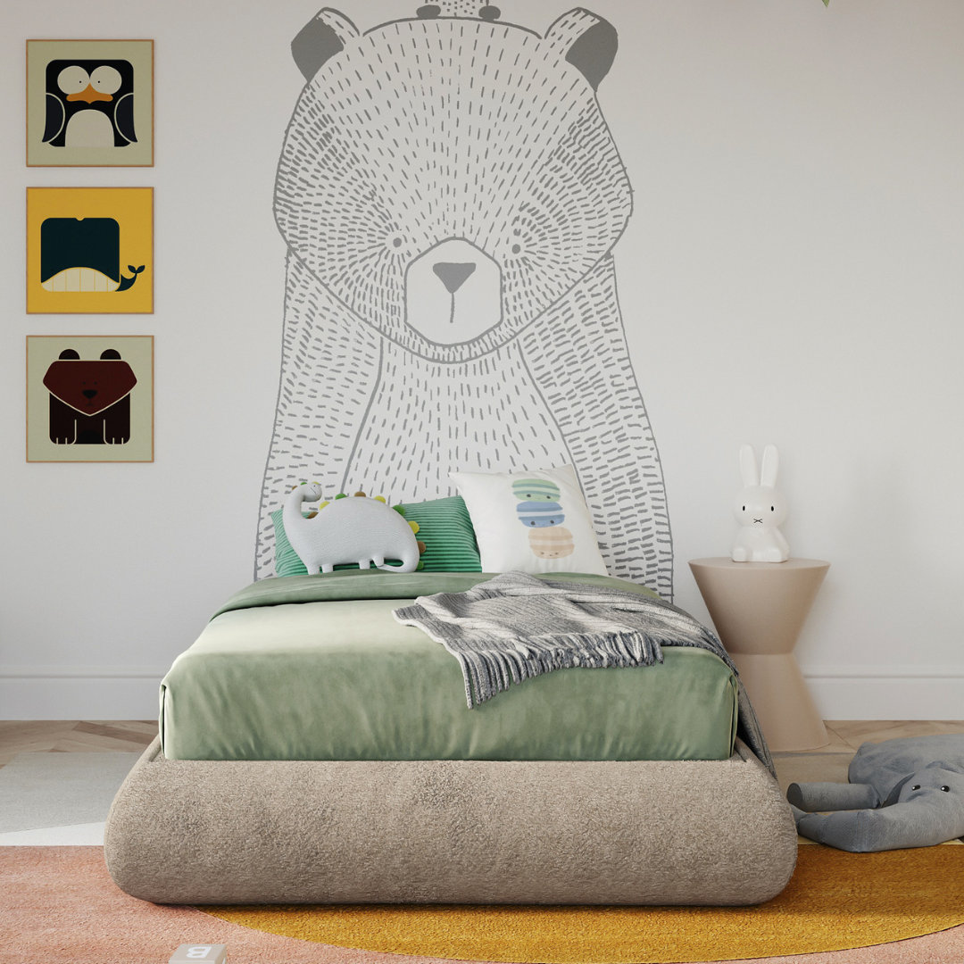 Kids Luna Bed Frame | Fabric Teddy