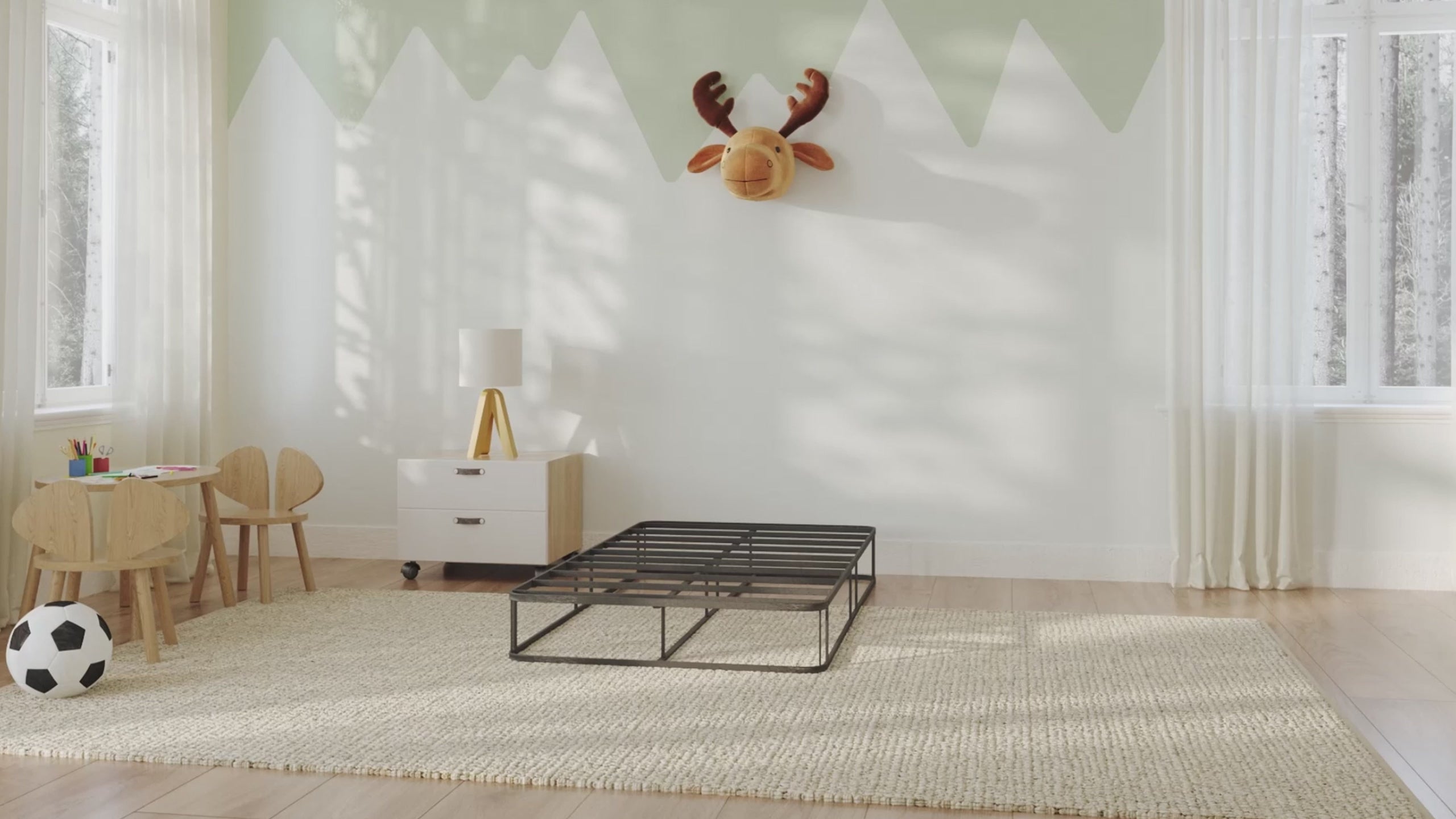 Kids Ultra Headboard | Pink, Square, Cushioned | SoftFrame®