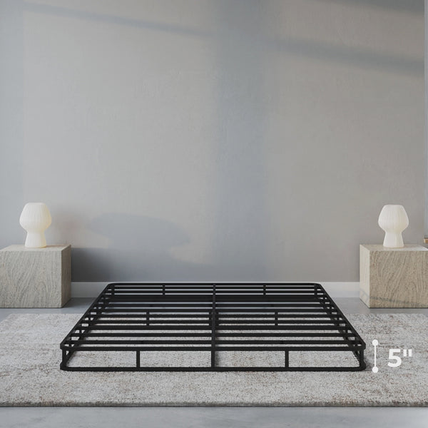 5 inch tall box spring paired with a SoftFrame bed frame