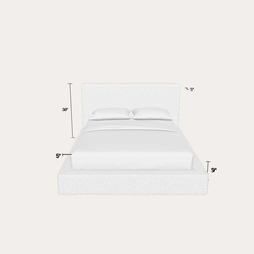 Ultra Bed Set: Bed Frame and Headboard | Boucle