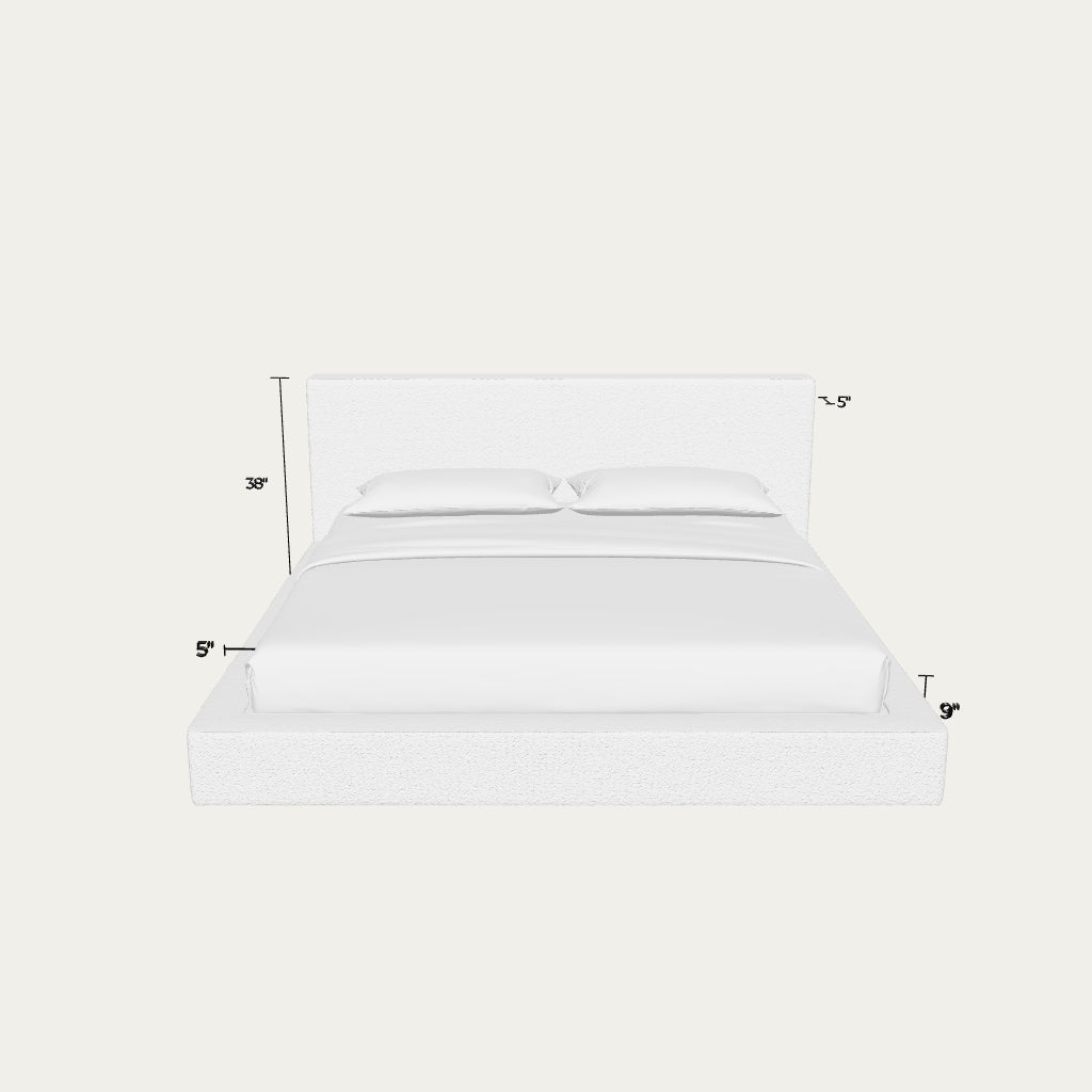 Ultra Bed Set: Bed Frame and Headboard | Boucle