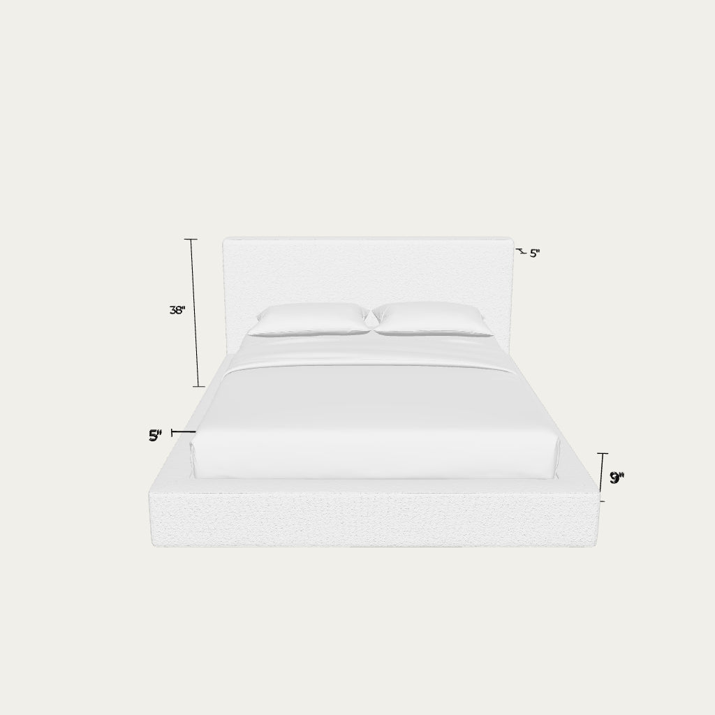 Ultra Bed Set: Bed Frame and Headboard | Boucle