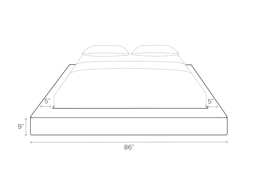 Ultra Frame King line art dimensions | SoftFrame Designs