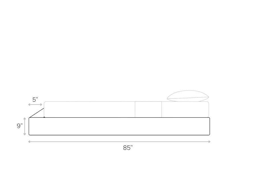 Ultra Frame Queen line art dimensions | SoftFrame Designs